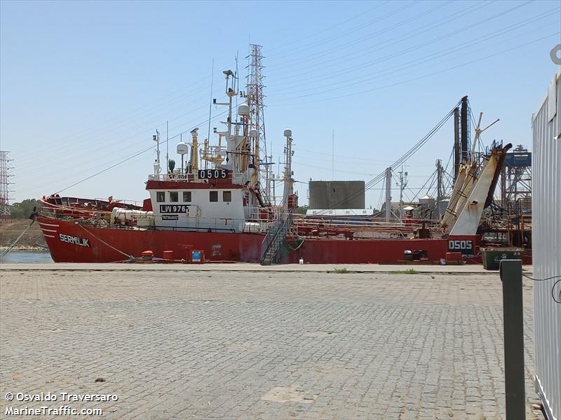 sermilik (Fishing Vessel) - IMO 8600052, MMSI 701000925, Call Sign LW9767 under the flag of Argentina