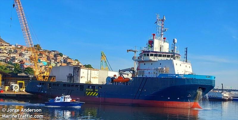 coxon tide (Offshore Tug/Supply Ship) - IMO 9545857, MMSI 710003612, Call Sign PU4303 under the flag of Brazil