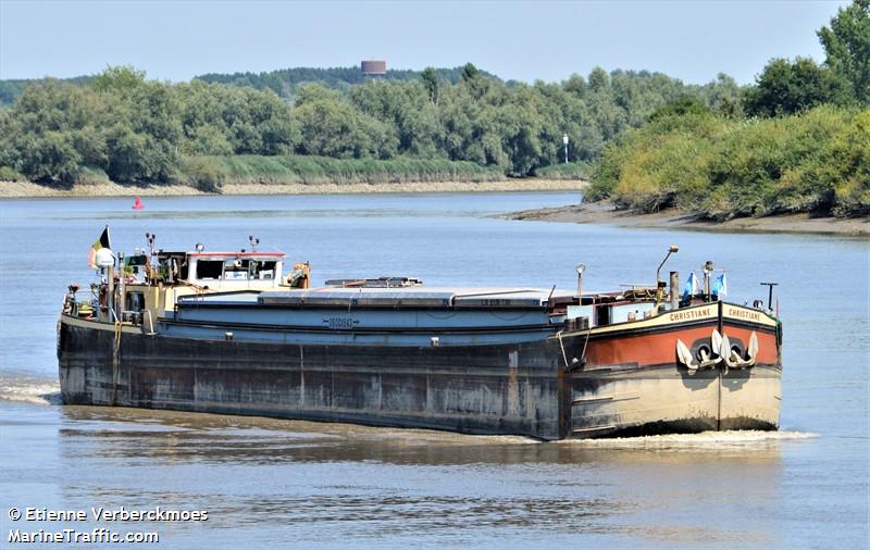 christiane (Cargo ship) - IMO , MMSI 205404490, Call Sign OT4044 under the flag of Belgium