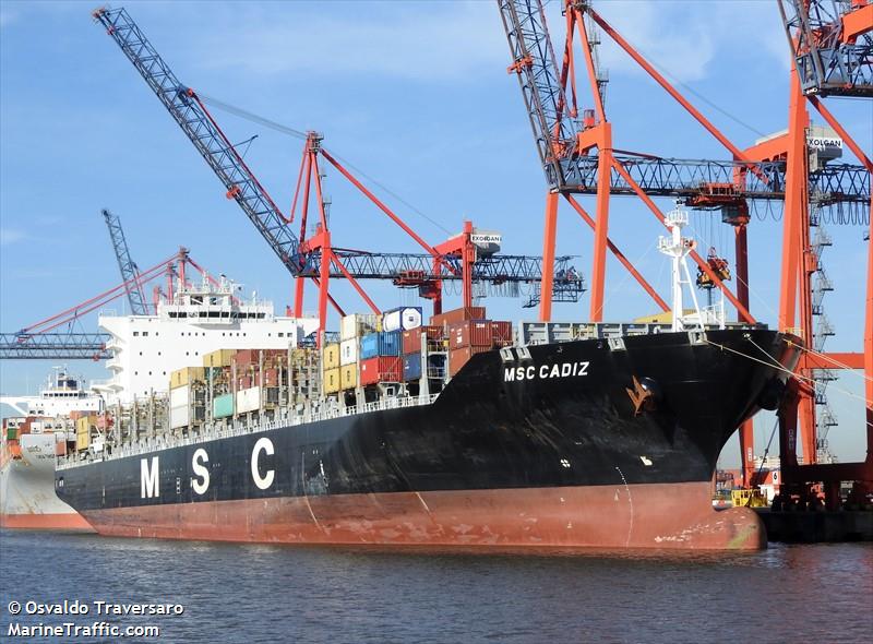 msc cadiz (Container Ship) - IMO 9480203, MMSI 218847000, Call Sign DITI2 under the flag of Germany