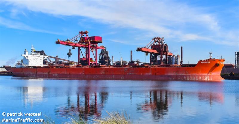 braverus (Bulk Carrier) - IMO 9398682, MMSI 235074588, Call Sign 2COY2 under the flag of United Kingdom (UK)