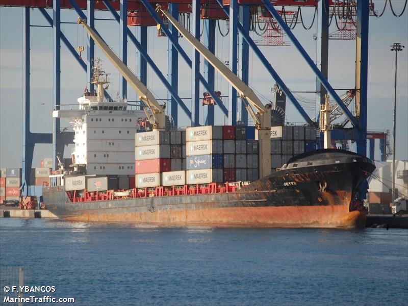 jette (Container Ship) - IMO 9374117, MMSI 255806253, Call Sign CQAR3 under the flag of Madeira