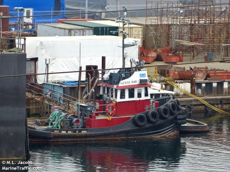 genni bay (Tug) - IMO , MMSI 316016328 under the flag of Canada