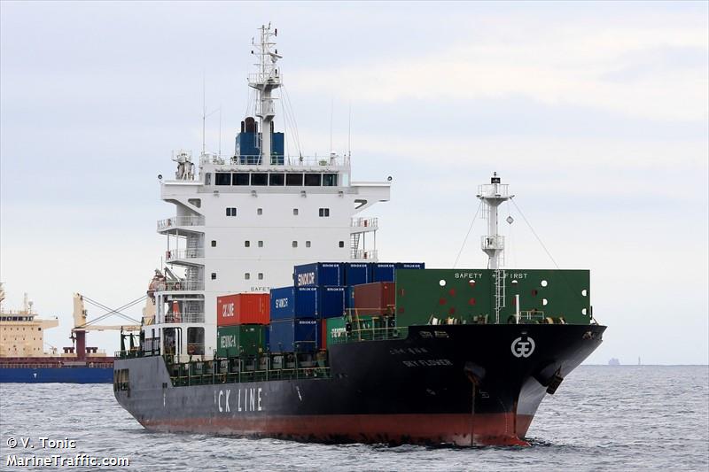 sky flower (Container Ship) - IMO 9595802, MMSI 373126000, Call Sign 3EUE6 under the flag of Panama