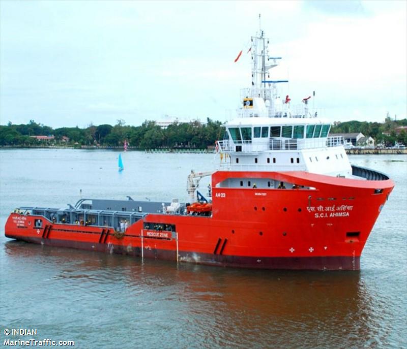 s.c.i ahimsa (Offshore Tug/Supply Ship) - IMO 9547257, MMSI 419000125, Call Sign AVFU under the flag of India