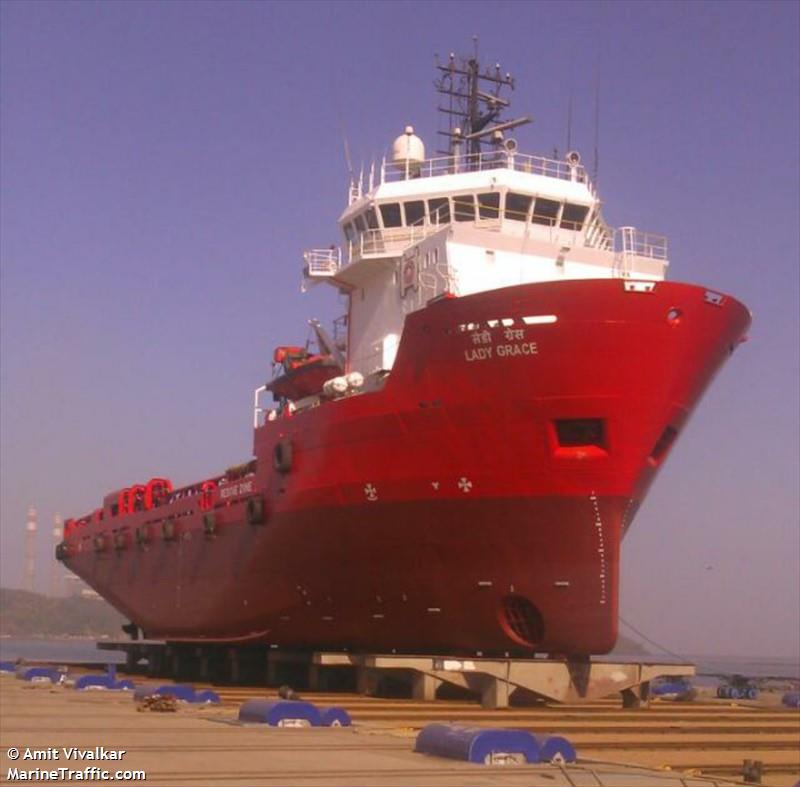 lady grace (Offshore Tug/Supply Ship) - IMO 9249623, MMSI 419001135, Call Sign AWPS under the flag of India