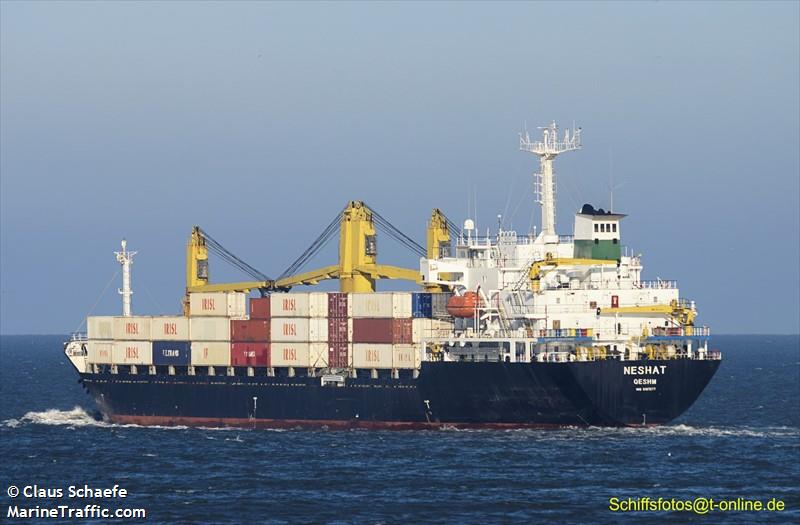 neshat (General Cargo Ship) - IMO 9167277, MMSI 422035800, Call Sign EPBV8 under the flag of Iran