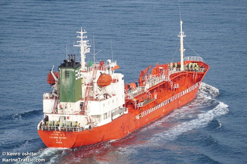 pacific sambu (Chemical/Oil Products Tanker) - IMO 9268306, MMSI 441312000, Call Sign DSND9 under the flag of Korea