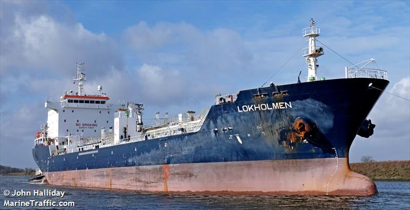 lokholmen (Chemical/Oil Products Tanker) - IMO 9433303, MMSI 538005550, Call Sign V7RN2 under the flag of Marshall Islands