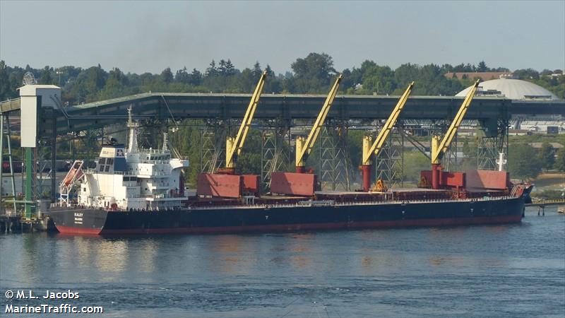 kaley (Bulk Carrier) - IMO 9700689, MMSI 538006289, Call Sign V7LL2 under the flag of Marshall Islands