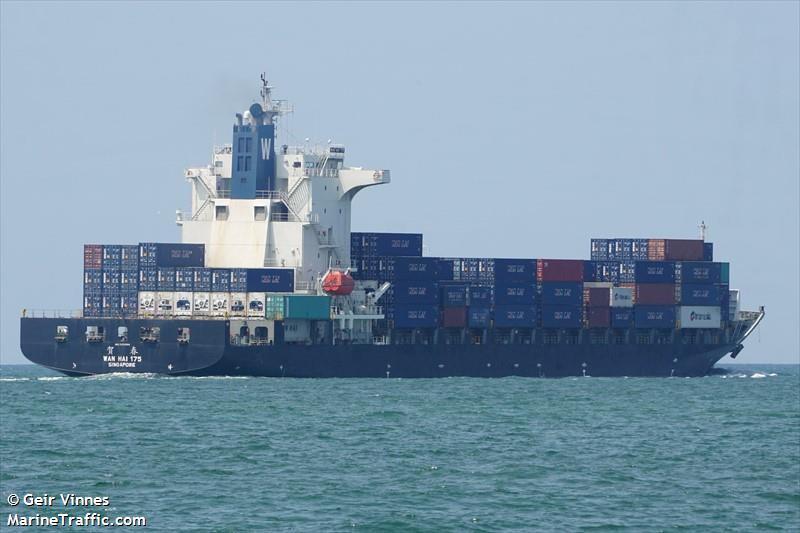 wan hai 175 (Container Ship) - IMO 9350159, MMSI 563041500, Call Sign 9V5783 under the flag of Singapore