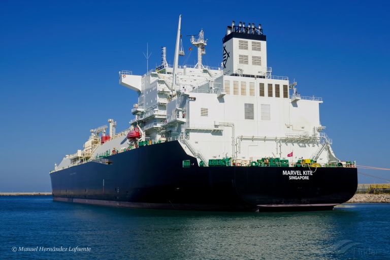 marvel kite (LNG Tanker) - IMO 9760782, MMSI 563069500, Call Sign 9V5099 under the flag of Singapore