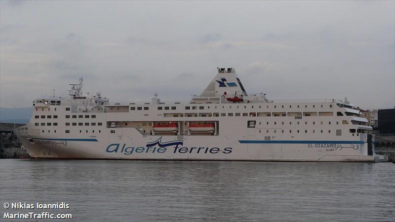 el-djazair ii (Passenger/Ro-Ro Cargo Ship) - IMO 9265421, MMSI 605026190, Call Sign 7TBR under the flag of Algeria
