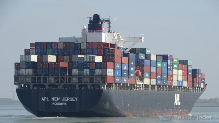 apl new jersey (Container Ship) - IMO 9350020, MMSI 636013522, Call Sign A8NM6 under the flag of Liberia