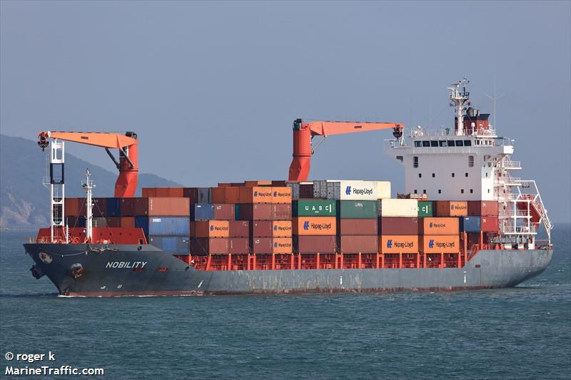 nobility (Container Ship) - IMO 9459101, MMSI 636015465, Call Sign D5AX9 under the flag of Liberia