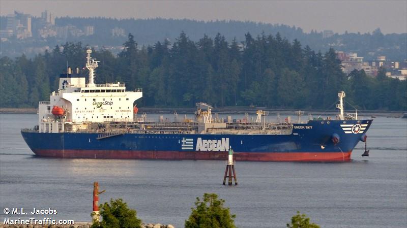 green sky (Chemical/Oil Products Tanker) - IMO 9676515, MMSI 636016292, Call Sign D5FK4 under the flag of Liberia
