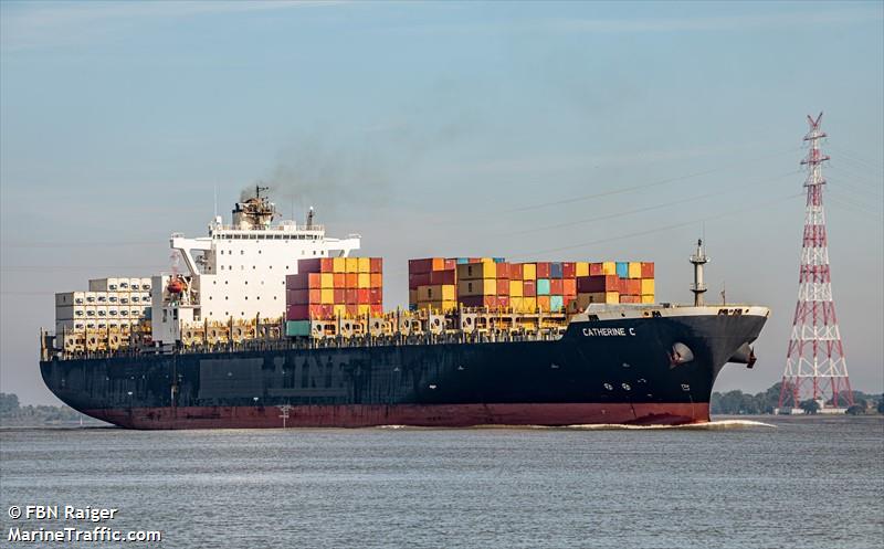 catherine c (Container Ship) - IMO 9229300, MMSI 636017173, Call Sign D5JQ4 under the flag of Liberia