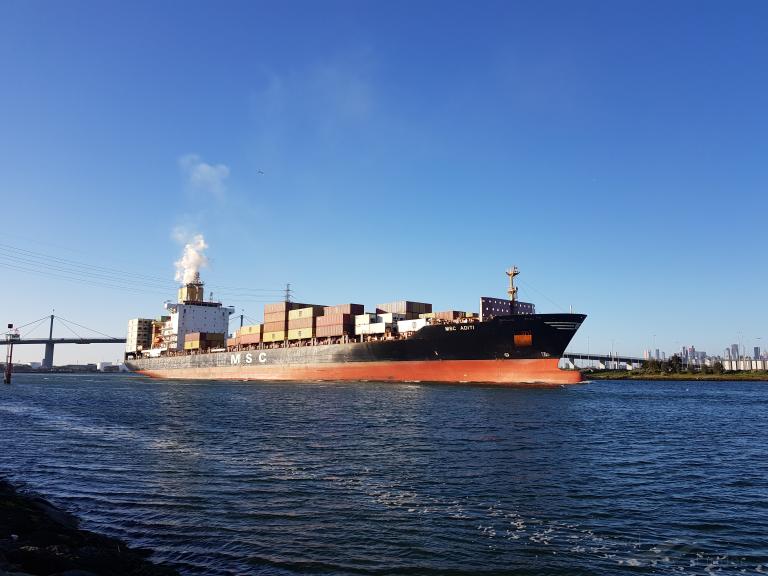 msc aditi (Container Ship) - IMO 9235581, MMSI 636018071, Call Sign D5OA6 under the flag of Liberia