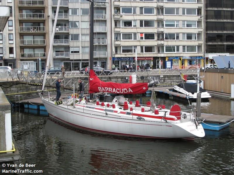 barracuda (Sailing vessel) - IMO , MMSI 205689900, Call Sign BEL1300 under the flag of Belgium