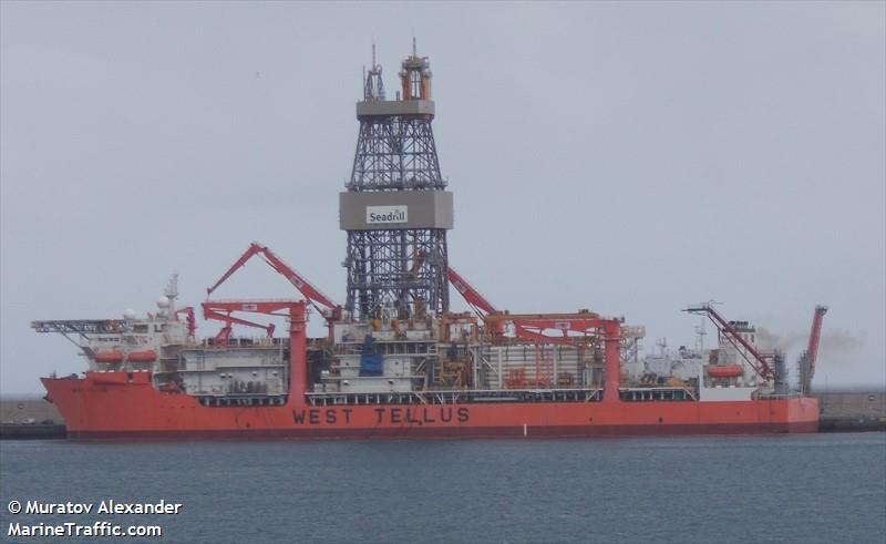 west tellus (Drilling Ship) - IMO 9623934, MMSI 373289000, Call Sign 3FJI4 under the flag of Panama