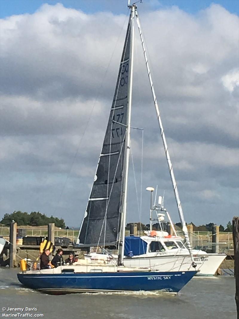 mystic sky (Pleasure craft) - IMO , MMSI 235000518, Call Sign MPDJ6 under the flag of United Kingdom (UK)