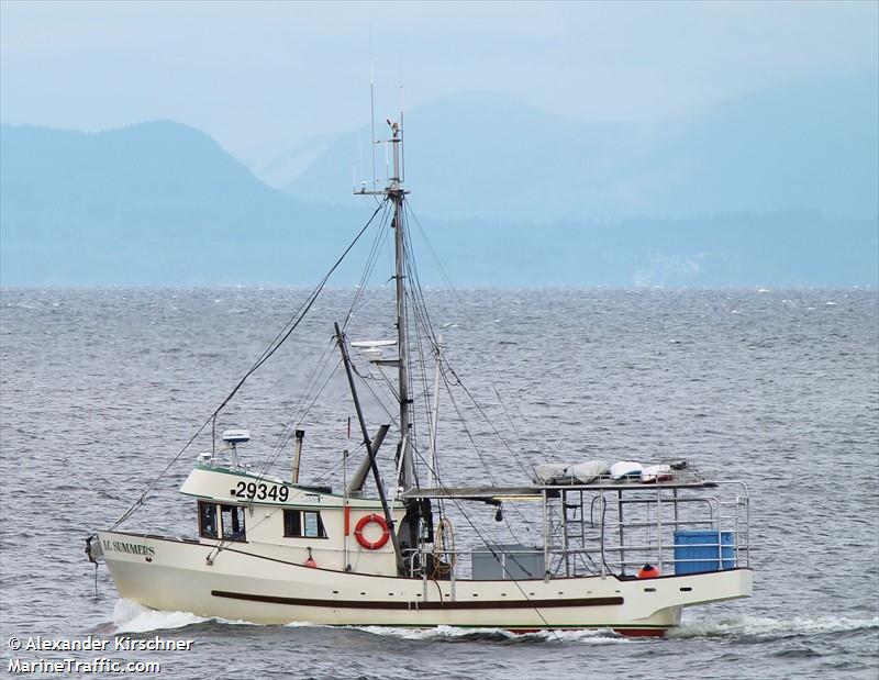 b.c. summers (Fishing vessel) - IMO , MMSI 316011757, Call Sign CZ3460 under the flag of Canada