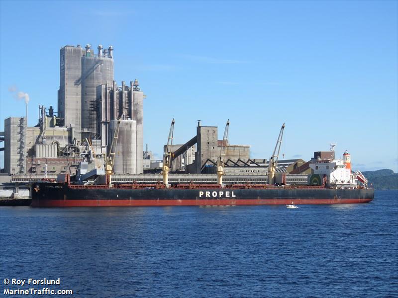 propel grace (Bulk Carrier) - IMO 9605023, MMSI 563189200, Call Sign 9V8915 under the flag of Singapore