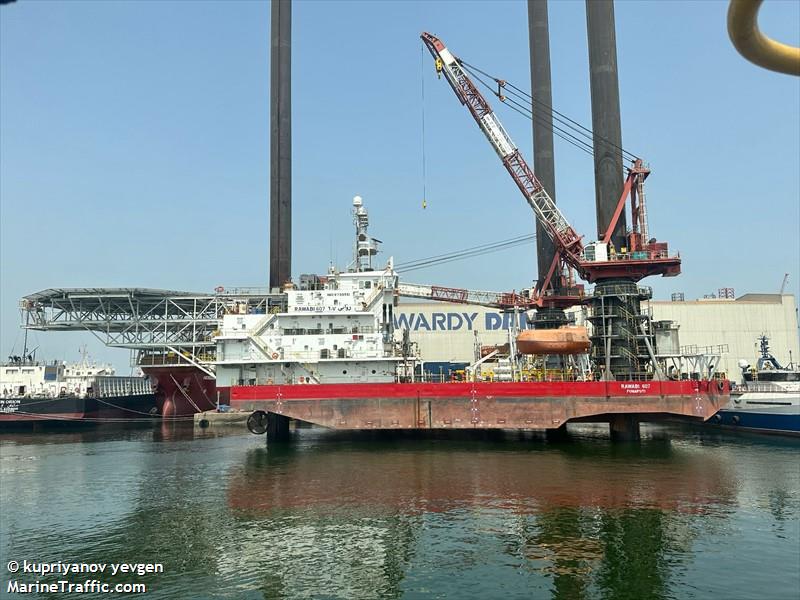 rawabi 607 (Offshore Support Vessel) - IMO 9739551, MMSI 572611220, Call Sign T2XY5 under the flag of Tuvalu