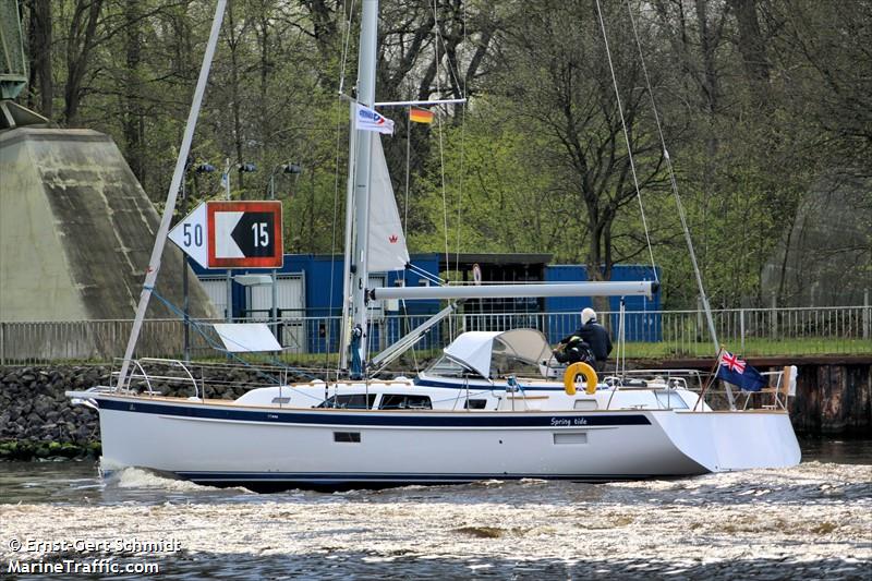 spring tide (Sailing vessel) - IMO , MMSI 232047833, Call Sign MNSX4 under the flag of United Kingdom (UK)