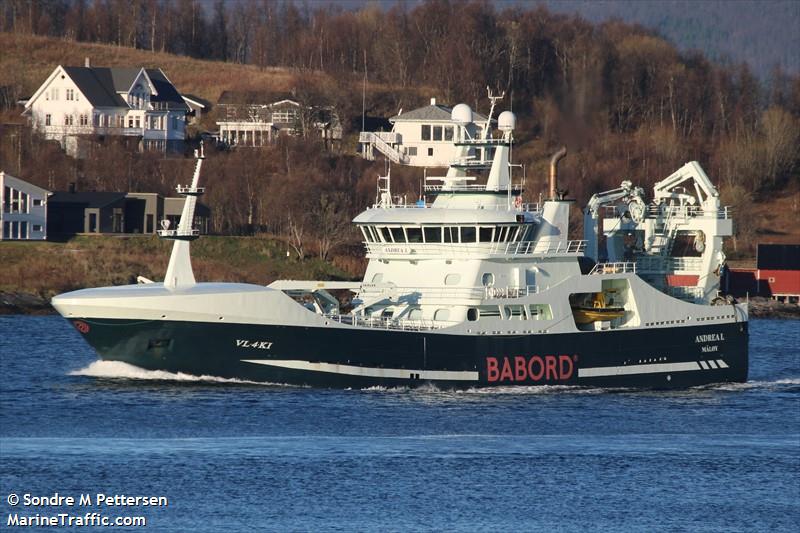 andrea l (Fishing Vessel) - IMO 9686596, MMSI 258028090, Call Sign LFMP under the flag of Norway