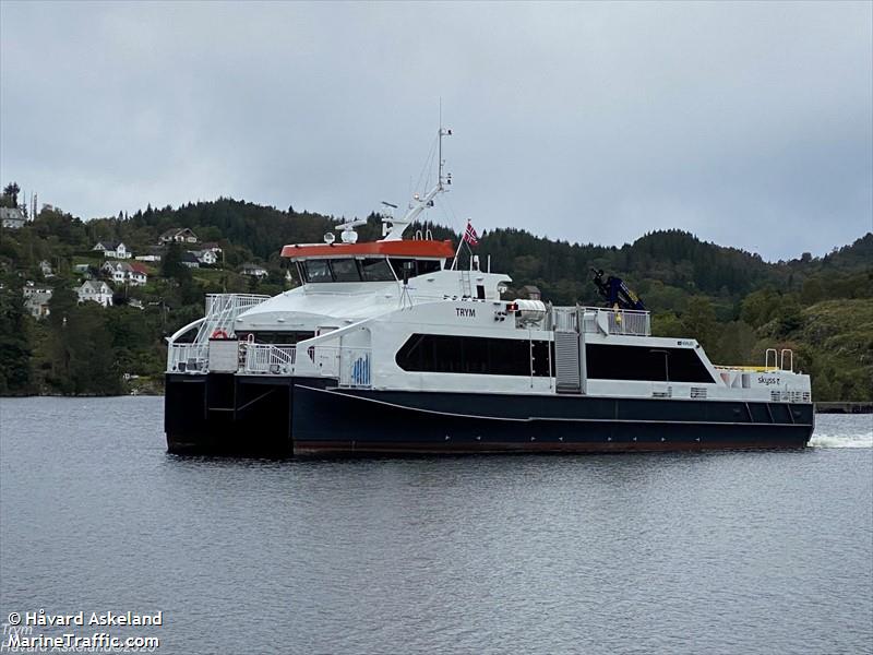 trym (Passenger/Ro-Ro Cargo Ship) - IMO 9979371, MMSI 259018930, Call Sign JXRJ under the flag of Norway