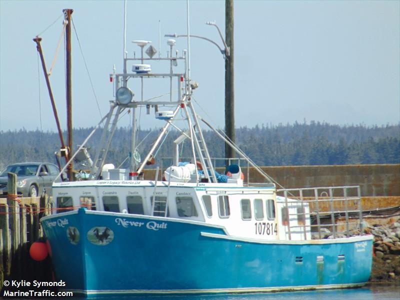 never quit (Fishing vessel) - IMO , MMSI 316023416 under the flag of Canada
