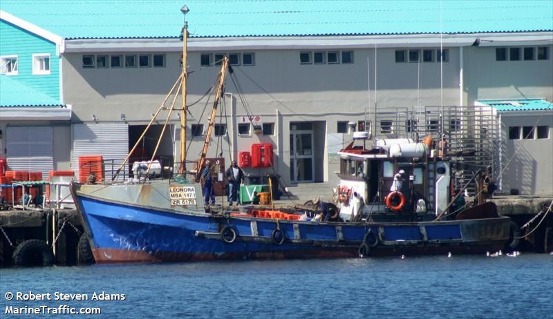 leonora (Fishing vessel) - IMO , MMSI 601477000, Call Sign ZR6178 under the flag of South Africa