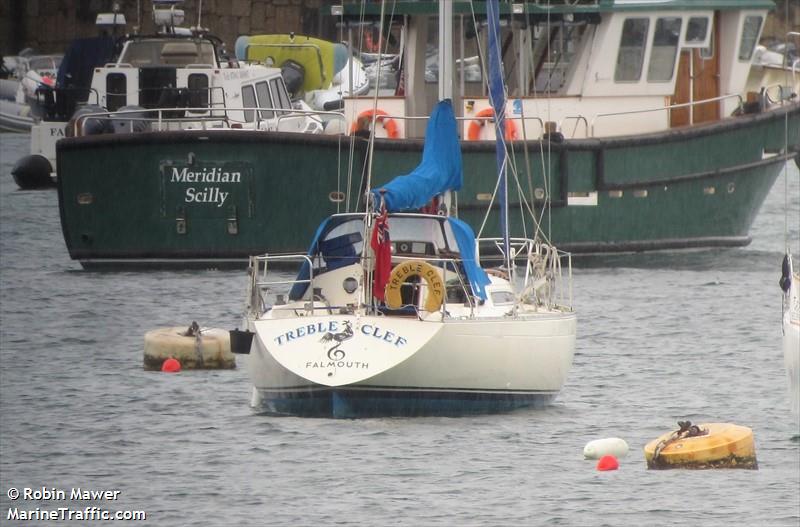 treble clef (Sailing vessel) - IMO , MMSI 232045606, Call Sign MMYF5 under the flag of United Kingdom (UK)