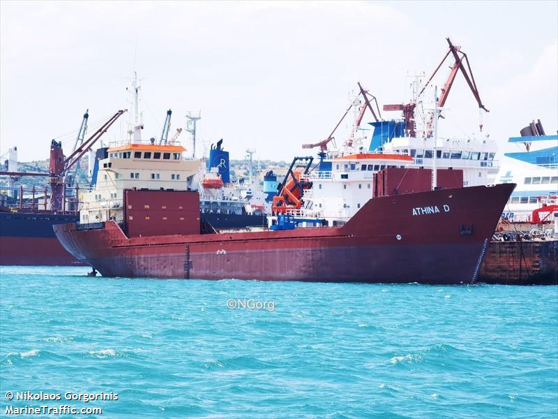 athina d (General Cargo Ship) - IMO 7703015, MMSI 468403000, Call Sign YKRY under the flag of Syria