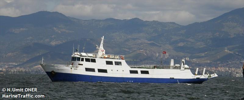 erturk-1 (Passenger/Ro-Ro Cargo Ship) - IMO 7364194, MMSI 271015023, Call Sign TC4540 under the flag of Turkey