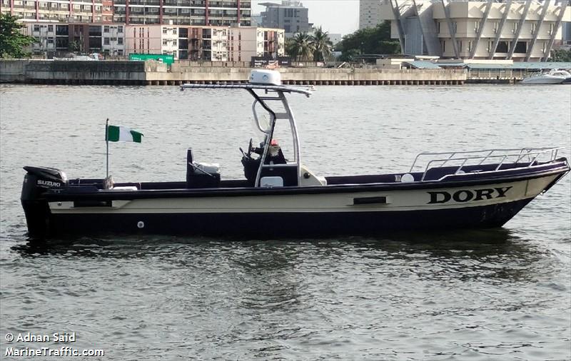 dory (Pleasure craft) - IMO , MMSI 657262600, Call Sign 5N2067 under the flag of Nigeria