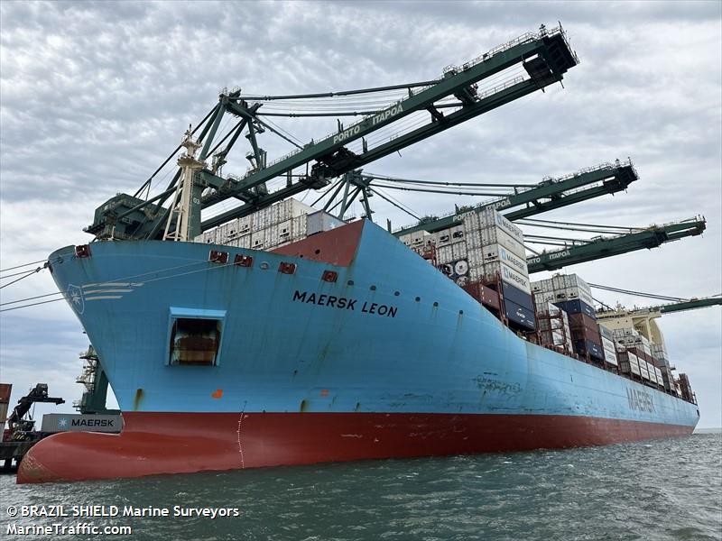 maersk leon (Container Ship) - IMO 9526966, MMSI 219516000, Call Sign OZGY2 under the flag of Denmark
