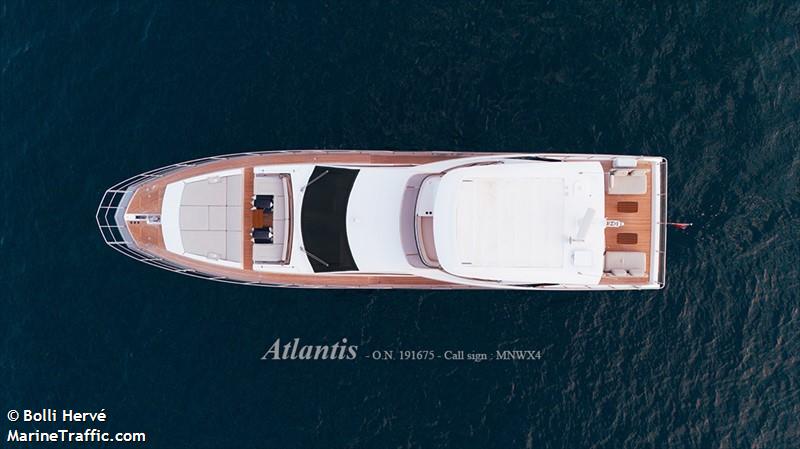 atlantis (Pleasure craft) - IMO , MMSI 232048571, Call Sign MNWX4 under the flag of United Kingdom (UK)
