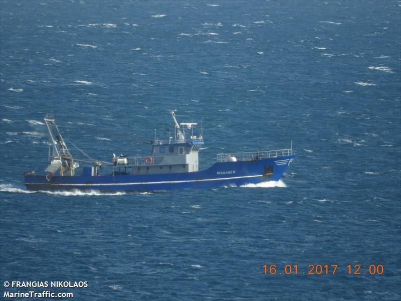 mihalis k (Fishing Vessel) - IMO 8695124, MMSI 237802000, Call Sign SW5865 under the flag of Greece