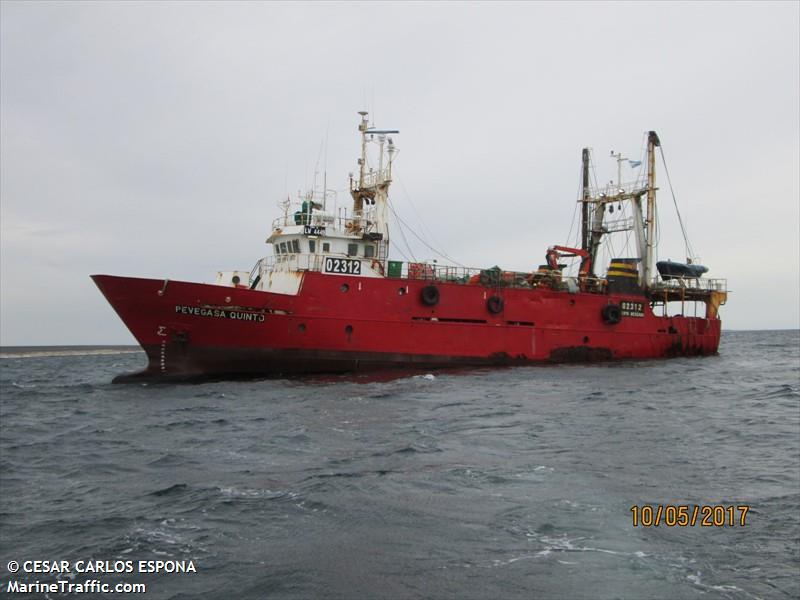 pevegasa quinto (Fishing Vessel) - IMO 8714499, MMSI 701000562, Call Sign LW 4449 under the flag of Argentina