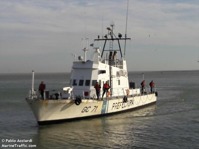 gc 71 la plata (Law enforcment) - IMO , MMSI 701509000, Call Sign L2AS under the flag of Argentina