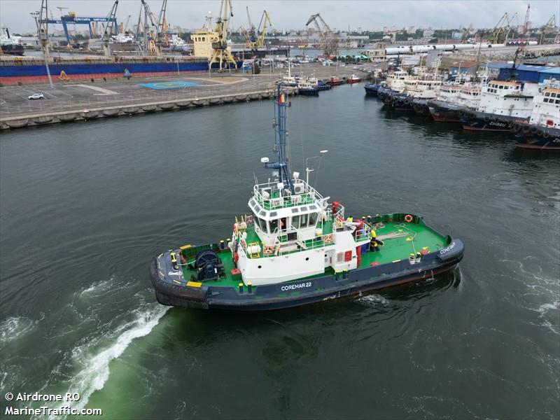 coremar 22 (Tug) - IMO 9524267, MMSI 264900495, Call Sign YQKW under the flag of Romania