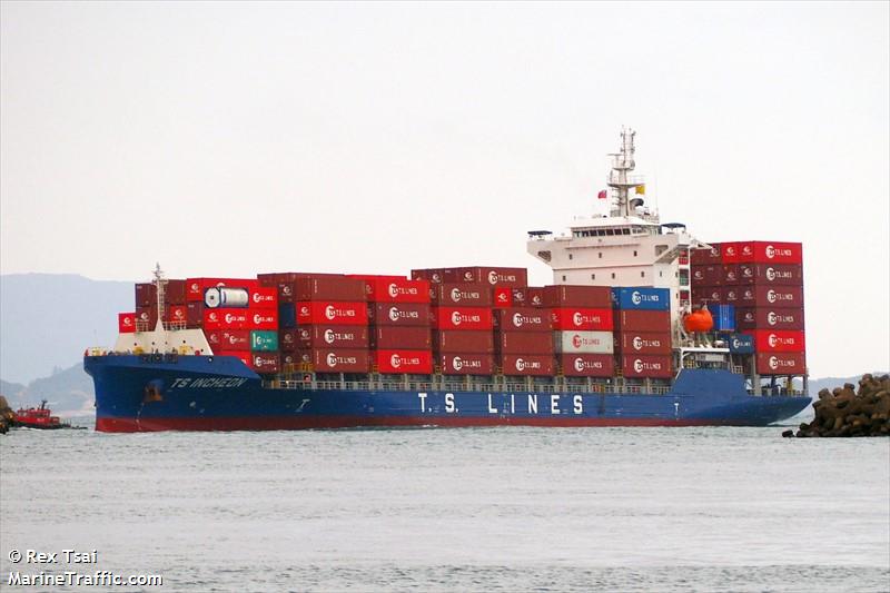 ts incheon (Container Ship) - IMO 9947689, MMSI 538010654, Call Sign V7A7209 under the flag of Marshall Islands