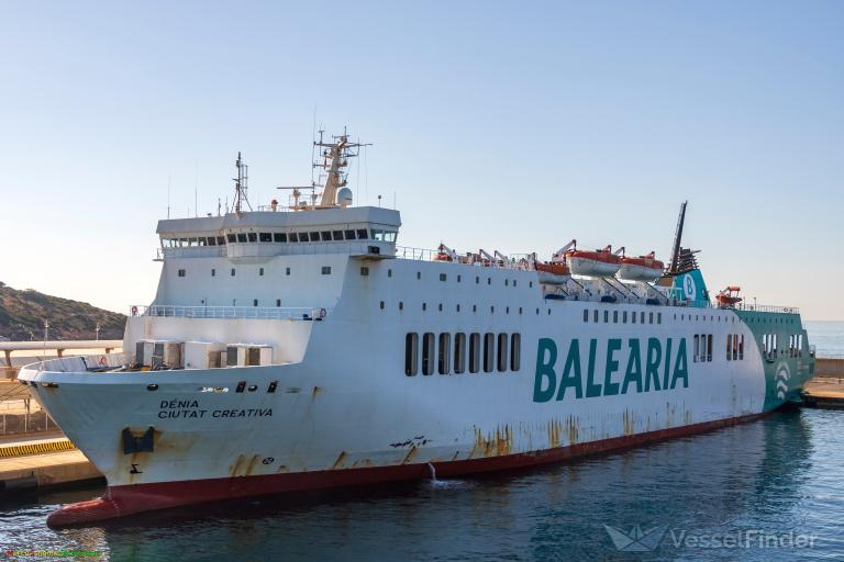 denia ciutat creativ (Passenger/Ro-Ro Cargo Ship) - IMO 9019054, MMSI 210133000, Call Sign 5BRU3 under the flag of Cyprus