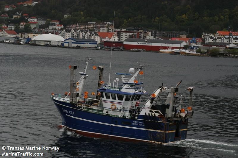 westbank (Fishing vessel) - IMO , MMSI 219010989, Call Sign OXRG under the flag of Denmark