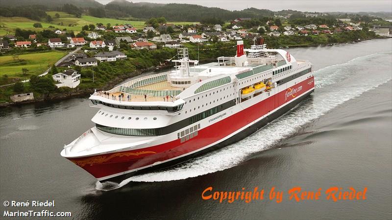 stavangerfjord (Passenger/Ro-Ro Cargo Ship) - IMO 9586605, MMSI 219347000, Call Sign OYOW2 under the flag of Denmark