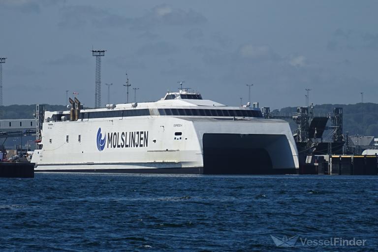 express 4 (Passenger/Ro-Ro Cargo Ship) - IMO 9824564, MMSI 219705000, Call Sign OXND under the flag of Denmark