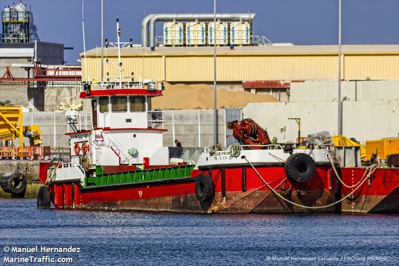 prosub primero (Dredging or UW ops) - IMO , MMSI 224186950, Call Sign EAWA under the flag of Spain