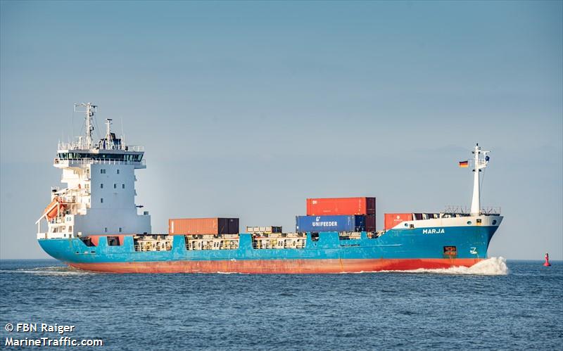 marja (Container Ship) - IMO 9113721, MMSI 245451000, Call Sign PHBB under the flag of Netherlands